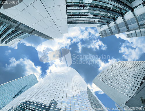 Image of Modern architecture in the business district of La Defense, Pari