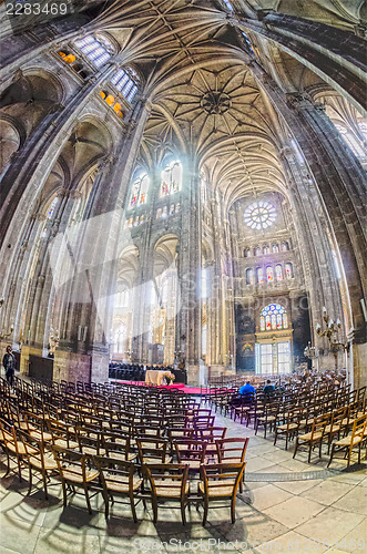 Image of The grand interior of the landmark Saint-Eustache church