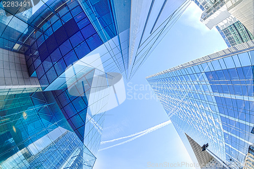 Image of Modern architecture in the business district of La Defense, Pari