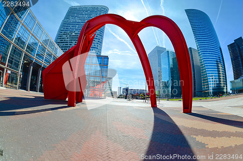 Image of Modern architecture in the business district of La Defense, Pari