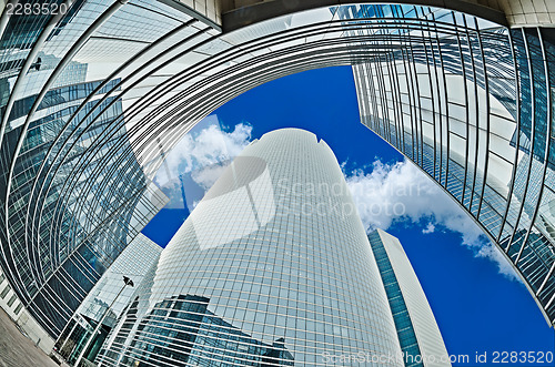 Image of Modern architecture in the business district of La Defense, Pari