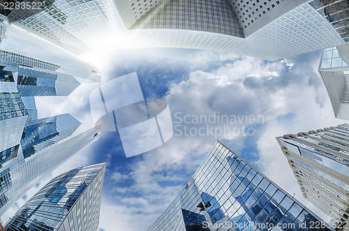 Image of Modern architecture in the business district of La Defense, Pari