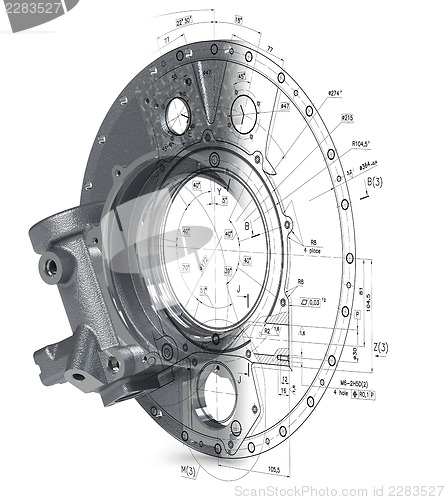 Image of 3d model of a defunct industrial parts