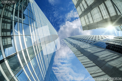 Image of Modern architecture in the business district of La Defense, Pari