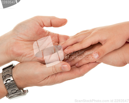 Image of Adults and children's hands