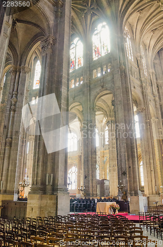 Image of The grand interior of the landmark Saint-Eustache church