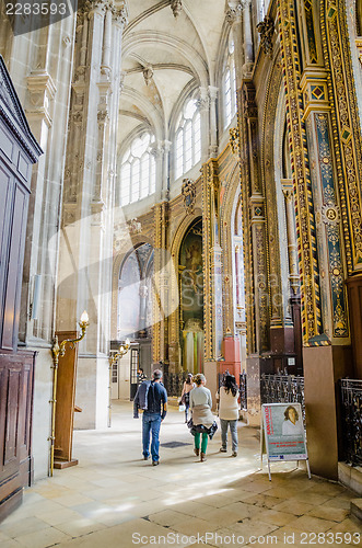 Image of The grand interior of the landmark Saint-Eustache church