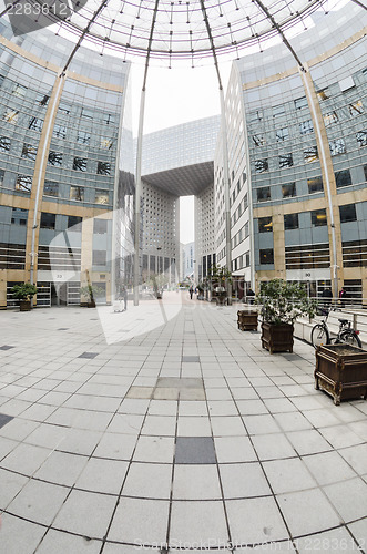 Image of Modern architecture in the business district of La Defense, Pari