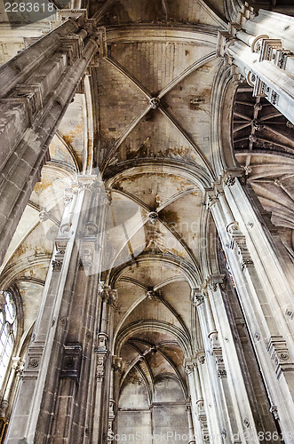 Image of The grand interior of the landmark Saint-Eustache church