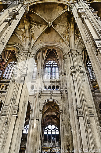 Image of The grand interior of the landmark Saint-Eustache church