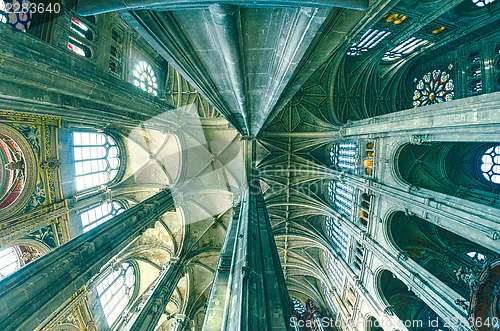 Image of The grand interior of the landmark Saint-Eustache church
