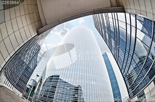 Image of Modern architecture in the business district of La Defense, Pari