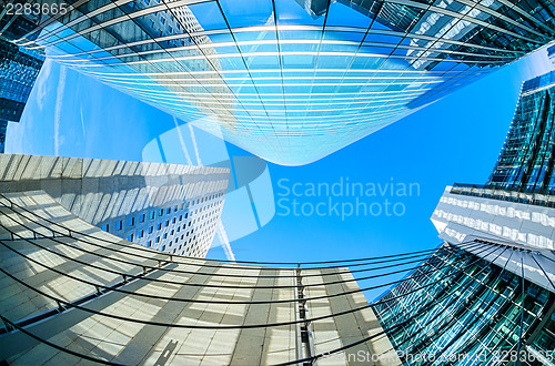 Image of Modern architecture in the business district of La Defense, Pari