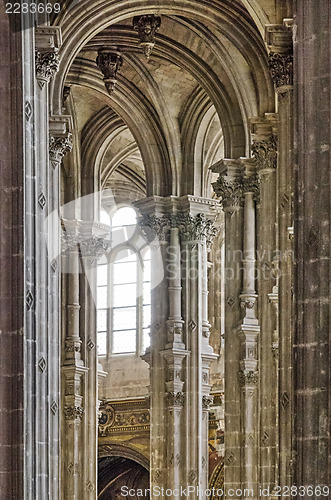 Image of The grand interior of the landmark Saint-Eustache church