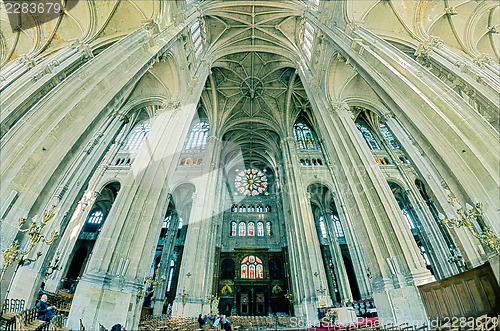 Image of The grand interior of the landmark Saint-Eustache church