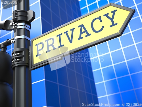 Image of Privacy Roadsign.