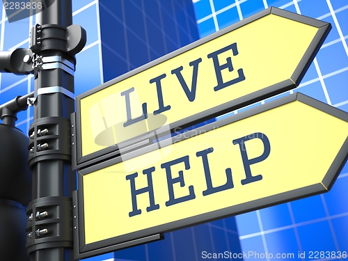 Image of Live Help Roadsign.