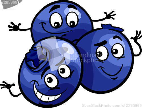 Image of funny blueberry fruits cartoon illustration