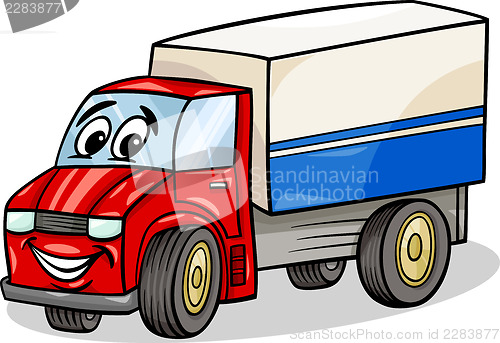 Image of funny truck car cartoon illustration