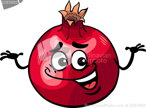 Image of funny pomegranate fruit cartoon illustration