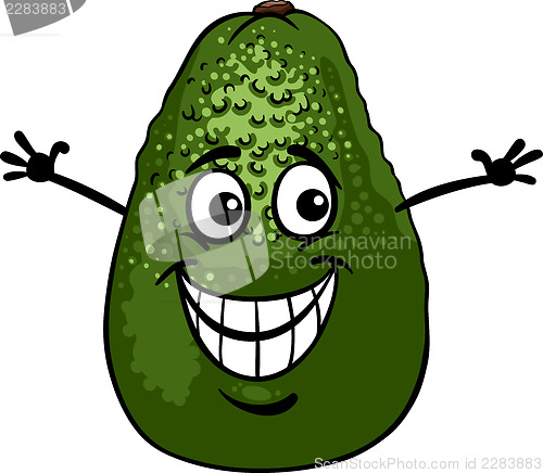 Image of funny avocado fruit cartoon illustration