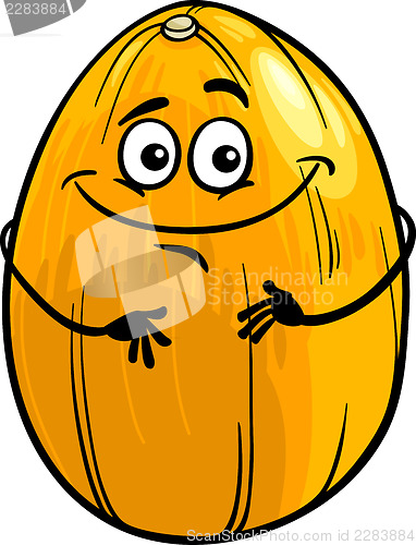 Image of funny melon fruit cartoon illustration