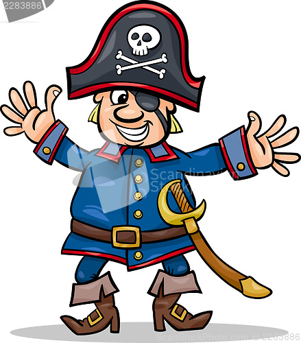 Image of pirate captain cartoon illustration