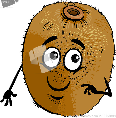 Image of funny kiwi fruit cartoon illustration