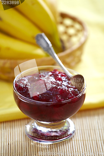 Image of banana and berry jam