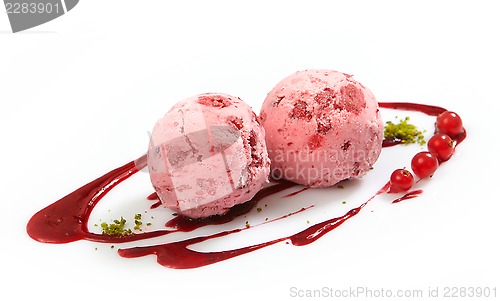 Image of pink fruit ice cream