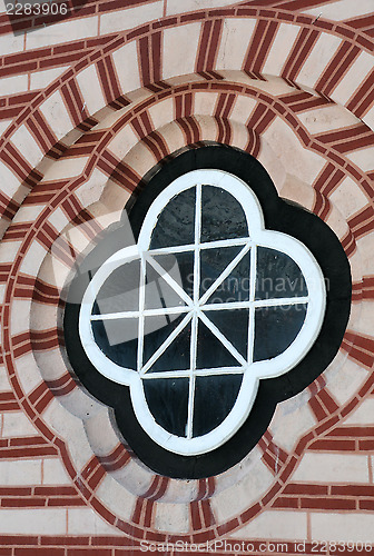 Image of Shaped Window of Medieval Monastery