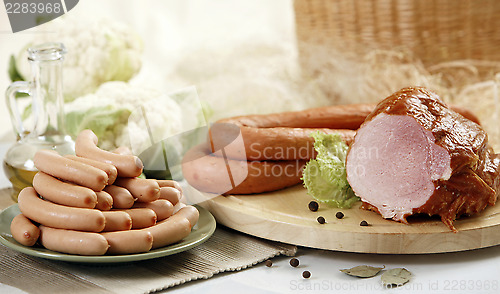 Image of smoked meat and sausages