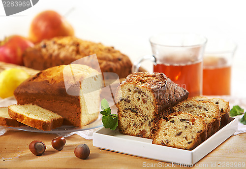 Image of sweet bread with raisins and nuts