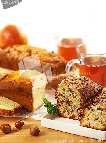 Image of sweet bread with raisins and nuts