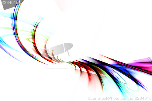 Image of Colorful Fractal Swirls Rainbow