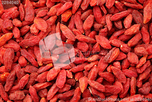 Image of Dried wolfberry fruit background