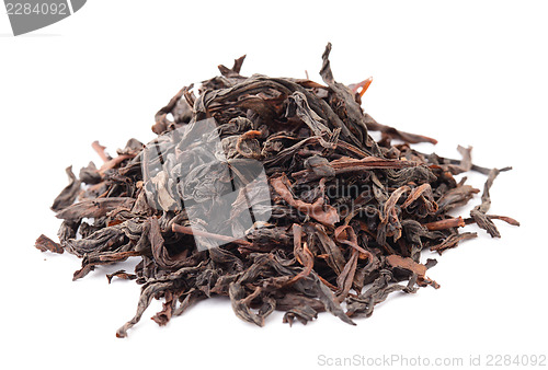 Image of Chinese black tea isolated on white background