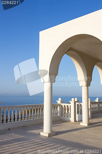 Image of Greek island blue and white