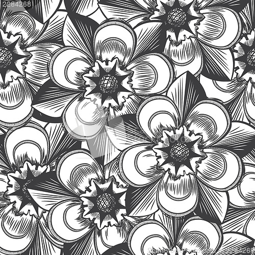 Image of Vintage floral seamless pattern