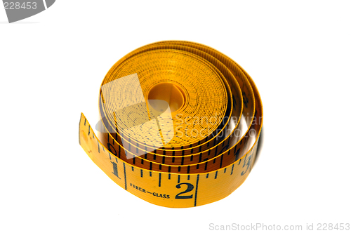 Image of Portrait of a Measuring tape against a soft light