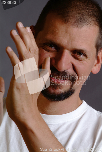 Image of man clapps his hands