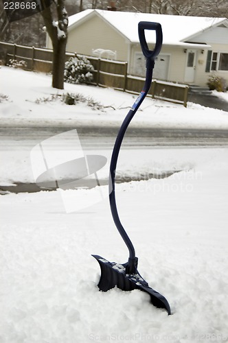 Image of Shovel on snow