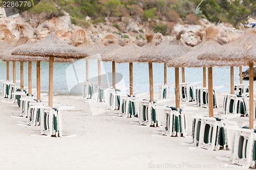 Image of tropical beach in summertime tourist holiday 