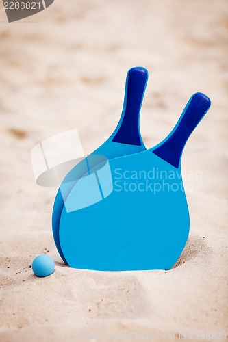 Image of still life beachball in summer on the beach vacation