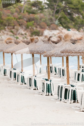 Image of tropical beach in summertime tourist holiday 