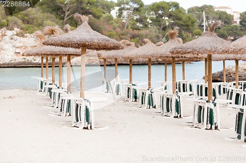 Image of tropical beach in summertime tourist holiday 