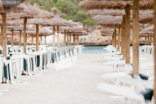 Image of tropical beach in summertime tourist holiday 