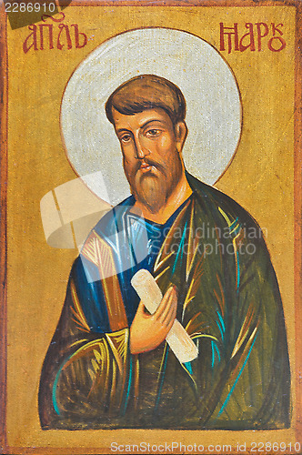 Image of Old painting of an Orthodox saint in Etara, Bulgaria