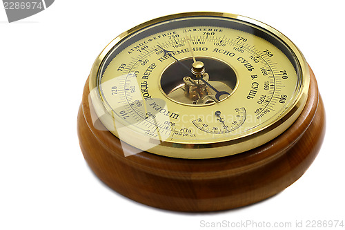 Image of Barometer - aneroid on a white background