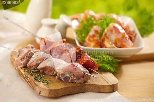 Image of marinated meat for grill